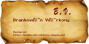 Brankován Várkony névjegykártya